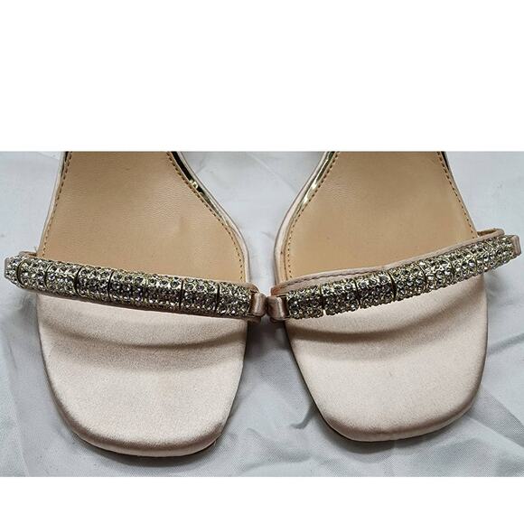 Jewel Badgley Mischka Charlee Satin Block Heel Pumps Size 8.5 - Picture 7 of 12